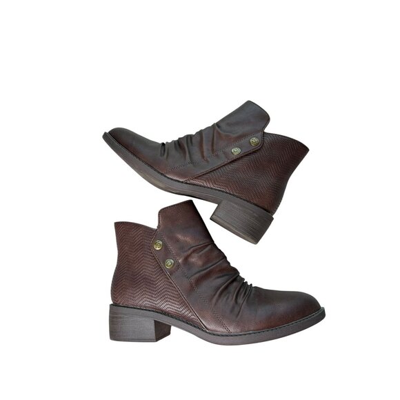 Baretraps Stevie Bootie Ankle Boots Womens Sz 9.5 Dark Brown Zip sides - Picture 4 of 16